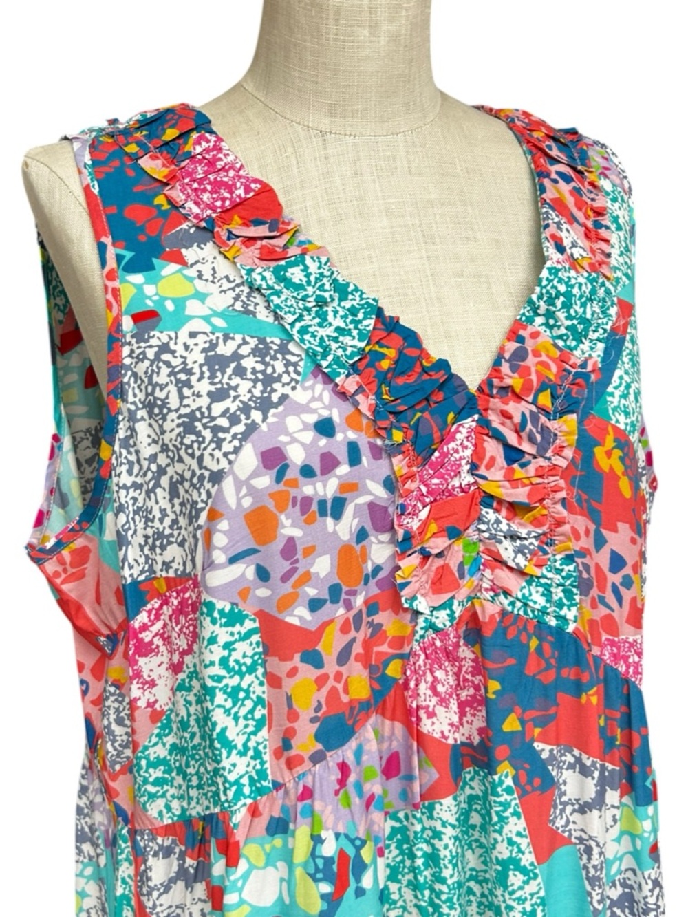 Tolani Collection Madison Patchwork Maxi Dress Large Petite Summer Dress - Picture 6 of 13